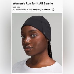 NWT Lululemon “Run For It All” Beanie